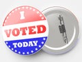 I Voted Today pin badge brooch isolated