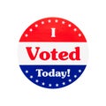 I voted today sticker with clipping path Royalty Free Stock Photo