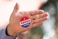 I voted today sticker for presidential election Royalty Free Stock Photo