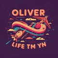 I want my name Oliver with a futuristic typography in a poster