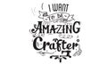 I want to be amazing crafter icon illustration