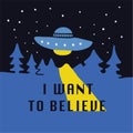 I want to believe hand drawn doodle Royalty Free Stock Photo