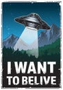 I want to belive poster Royalty Free Stock Photo