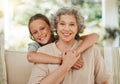 I always want your arms around me. a little girl hugging her grandmother. Royalty Free Stock Photo