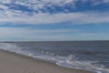 Beautiful picture of rough seas pounding the beach