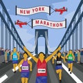 I Will Give You An Amazing Vintage Designs, marathon new york city poster