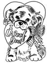 I Woof You Puppy Dog Heart Design