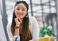 I& x27;m confident in my business abilities. Cropped portrait of an attractive young businesswoman sitting at her desk in the Royalty Free Stock Photo