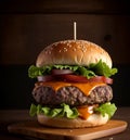 close up of beef burger