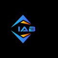 IAB abstract technology logo design on Black background. IAB creative initials letter logo concept