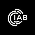 IAB letter logo design on black background. IAB creative initials letter logo concept. IAB letter design