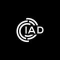 IAD letter logo design on black background. IAD creative initials letter logo concept. IAD letter design Royalty Free Stock Photo