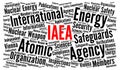 IAEA word cloud concept Royalty Free Stock Photo