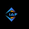 IAF abstract technology logo design on Black background. IAF creative initials letter logo concept Royalty Free Stock Photo