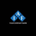IAF letter logo design on BLACK background. IAF creative initials letter logo concept. IAF letter design Royalty Free Stock Photo