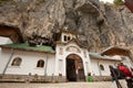 Ialomita cave monastery Royalty Free Stock Photo