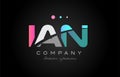 IAN i a n three letter logo icon design