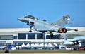Iangkawi, malaysia - May 2022: An image selective focus of dassault rafale Royalty Free Stock Photo