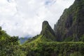 Iao needle state monument in maui hawaii Royalty Free Stock Photo