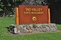 Iao Valley Sign Royalty Free Stock Photo