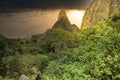 Iao Valley State Park Maui at sunset Royalty Free Stock Photo