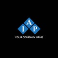 IAP letter logo design on BLACK background. IAP creative initials letter logo concept. IAP letter design.IAP letter logo design on Royalty Free Stock Photo