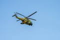 IAR 330 Puma Socat helicopter detail closeup at air show in Romania Royalty Free Stock Photo