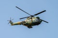 Bucharest international air show BIAS, IAR 330 Puma Helicopter low pass ply Royalty Free Stock Photo