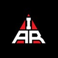 IAR triangle letter logo design with triangle shape. IAR triangle logo design monogram. IAR triangle vector logo template with red Royalty Free Stock Photo