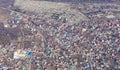 Iasi city seen from airplane