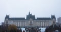 Iasi, Romania - Murch, 2022 : Landscape with central square with Cultural Palace in Iasi, Romania