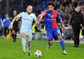 Iasmin Latovlevici and Mohamed Salah pictured during UEFA Champions League game