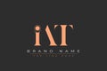 IAT abstract letter logo design Royalty Free Stock Photo