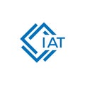 IAT letter logo design on white background. IAT creative circle letter logo concept. IAT letter design.IAT letter logo design on Royalty Free Stock Photo