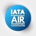 IATA - International Air Transport Association acronym, concept background Royalty Free Stock Photo