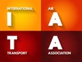 IATA - International Air Transport Association acronym, concept background