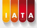 IATA - International Air Transport Association acronym, concept background