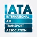 IATA - International Air Transport Association acronym, concept background