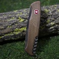 Ibach, Switzerland 02.02.2020 - Closed wooden Swiss Army knife Victorinox