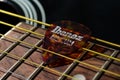 Ibanez medium pick macro Royalty Free Stock Photo