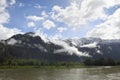 Ibanez river and Castillo Range, Patagonia, Chile Royalty Free Stock Photo