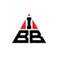 IBB triangle letter logo design with triangle shape. IBB triangle logo design monogram. IBB triangle vector logo template with red Royalty Free Stock Photo