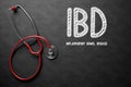 IBD Concept on Chalkboard. 3D Illustration. Royalty Free Stock Photo