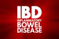 IBD - Inflammatory Bowel Disease acronym, medical concept background