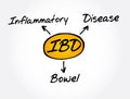 IBD - Inflammatory Bowel Disease acronym, medical concept Royalty Free Stock Photo