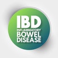 IBD - Inflammatory Bowel Disease acronym, medical concept background Royalty Free Stock Photo