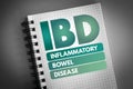 IBD - Inflammatory Bowel Disease acronym Royalty Free Stock Photo