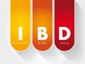 IBD - Inflammatory Bowel Disease acronym Royalty Free Stock Photo