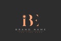 IBE abstract letter logo design Royalty Free Stock Photo