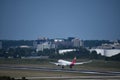 Iberia Airlines Airplane landing at Dulles International Airport in Washington DC